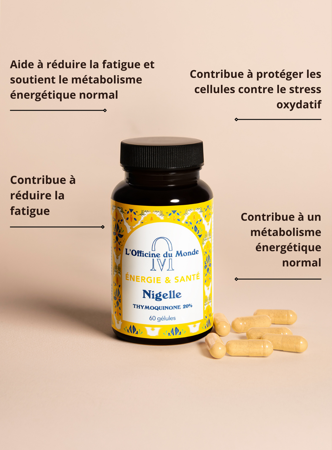Énergie & Santé - Thymoquinone 20mg - Cure de 2 mois - Complément alimentaire formulé par un pharmacien