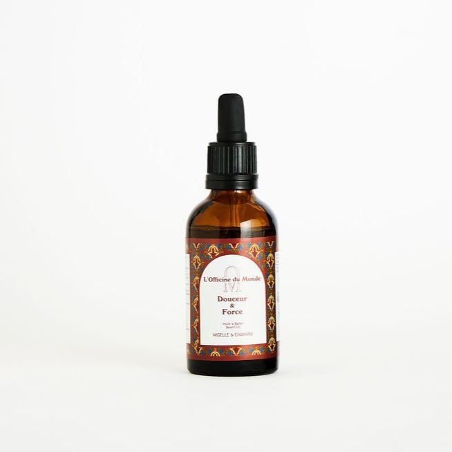 Huile à barbe - Douceur & Force - Nigelle & Chanvre - lofficinedumonde.fr