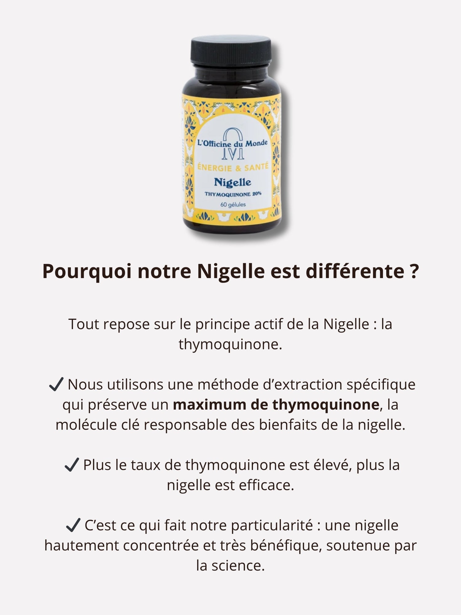 Énergie &amp; Santé - Thymoquinone 20mg - Cure de 2 mois - Formulé par un pharmacien