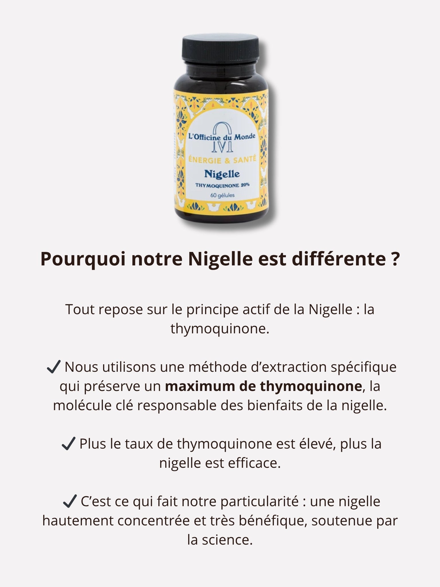 Énergie &amp; Santé - Thymoquinone 20mg - Cure de 2 mois - Formulé par un pharmacien