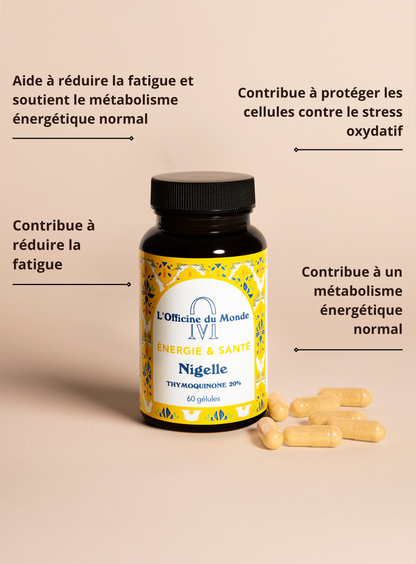 Énergie &amp; Santé - Thymoquinone 20mg - Cure de 2 mois - Complément alimentaire formulé par un pharmacien