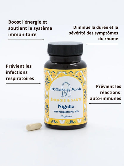 Énergie &amp; Santé - Thymoquinone 20mg - Cure de 2 mois - Formulé par un pharmacien