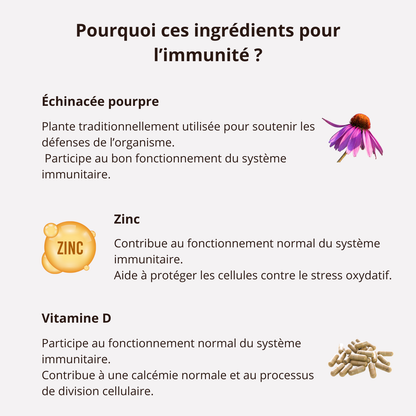 Immunité - Boostez vos défenses naturelles - Complément alimentaire formulé par un Pharmacien