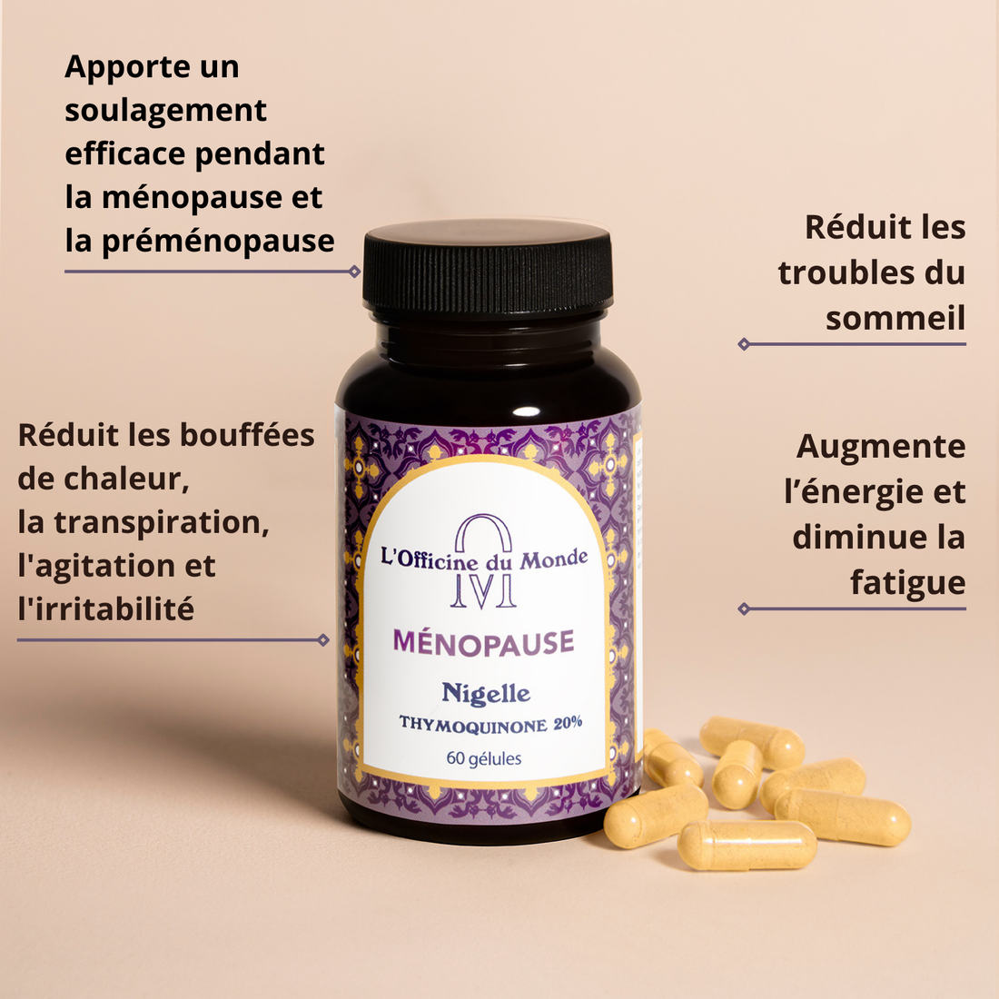 Ménopause - Thymoquinone 20mg - Cure de 2 mois